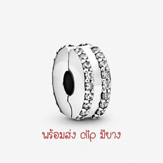 Pandora   silver   clip คลิปเพชรคู่เงิน