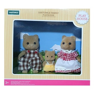 T.P. TOYS ตุ๊กตาครอบครัวกระรอก 3 ตัว สำหรับ บ้านกระต่าย Happy Family dolls