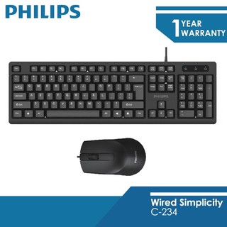 Philips ชุดคอมโบ SPT6234 ,6331 AlTEC Lansing Wired Office Keyboard Mouse Combo