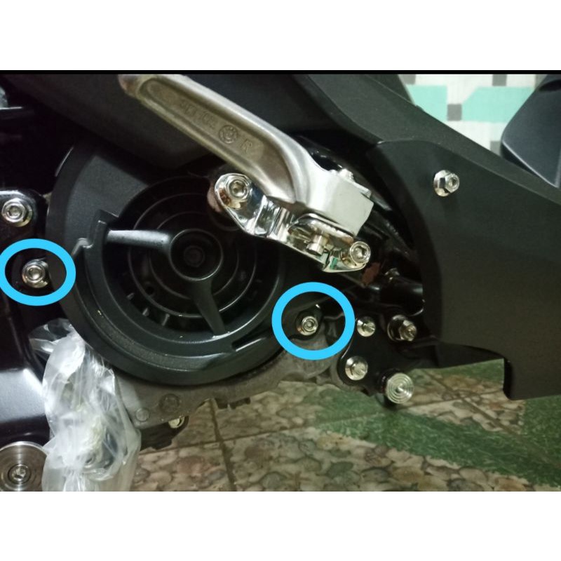Yamaha mio fino soul nouvo น๊อตฝาครอบพัดลม กุญแจสแตนเลส 2 ปุ่ม 1 ชิ้น