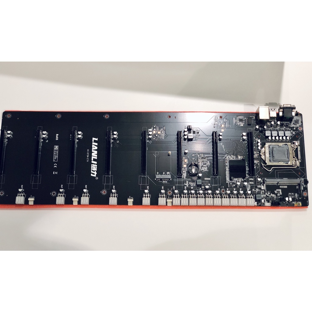 new Lianli  AX B75M ETH  mining Motherboard ชิปเซ็ตเมนบอร์ด 8 PCI-e desktop DDR3 with CPU and FUN 85