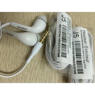 หูฟังJ5เสียงดีเสียงดัง Small Talk In Ear Earphones สำหรับ 3.5mm jack - White