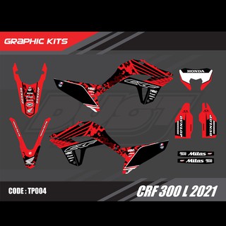 สติ๊กเกอร์วิบาก Honda CRF 300L 2021ทั้งคัน Graphic kit สติ๊กเกอร์เคลือบเงา สุดคุ้ม