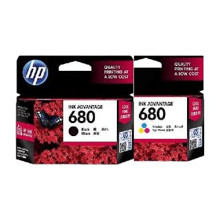 หมึกปริ้นเตอร์ HP 680 สีดำ (Black) / สามสี (Tri-color) หมึกอิงค์เจ็ท + ออกใบกำกับภาษีได้