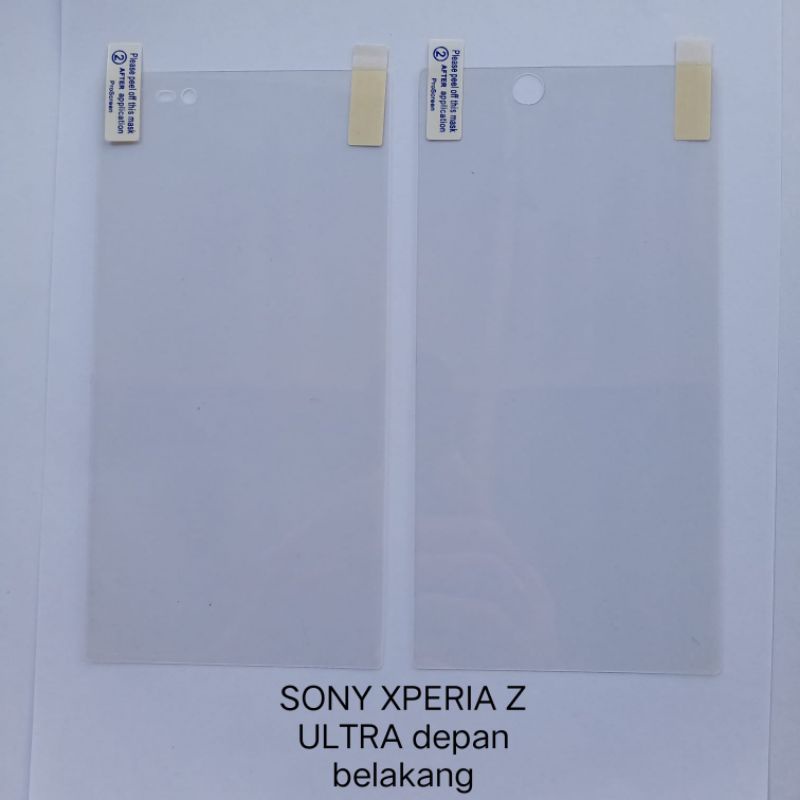 การ์ดป้องกันรอยขีดข่วนหน้าจอ ด้านหน้า และด้านหลัง แบบใส สําหรับ Sony Xperia Z Ultra