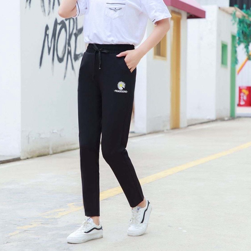 กางเกงผ้าฝ้ายลินินขายาวนแฟชั่นผู้หญิงทรงสวยแฟชั่นสไตล์เกาหลี ยอดนิยม(965#)