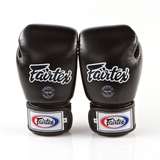 Fairtex แฟร์เท็กซ์ นวมชกมวย รุ่น BGV1 “Tight-Fit” Design สีดำ ไซส์ 8,10,12,14,16 ออนซ์