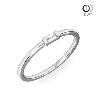 Zilvy Minimal Ring Luksamee - แหวนหญิงเพชรน้ำร้อย 0.05 กะรัต (GR795)