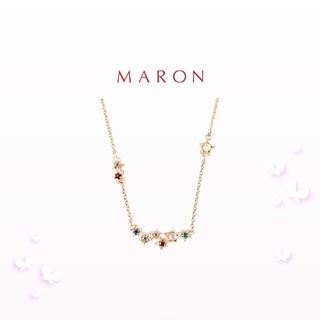 MARON - Nine Lucky Stars Necklace ชุบสี Beige Gold สร้อยคอดาวนพเก้า เสริมดวง เงินแท้925