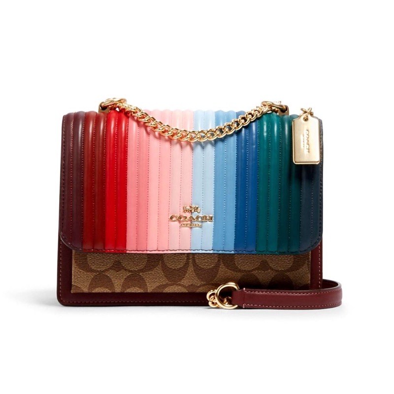 พร้อมส่ง‼️COACH C1446 KLARE CROSSBODY WITH RAINBOW LINEAR QUILTING (IMS3T) ราคาดีเวอร์ สด/ผ่อนไม่บวก