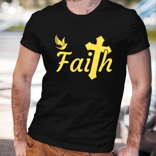 [COD]ขายดี เสื้อยืดคอกลม ผ้าฝ้าย 100% พิมพ์ลาย Faith &amp; Cross Faith Hope Love สไตล์ฮาราจูกุ สําหรับผู้ชาย ผู้หญิง คู่รักS