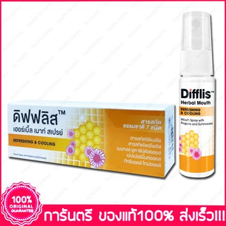 ดิฟฟลิส เฮอร์เบิ้ล เมาท์ สเปรย์ . Difflis Herbal Mouth Spray  Echinacea 15 ml.