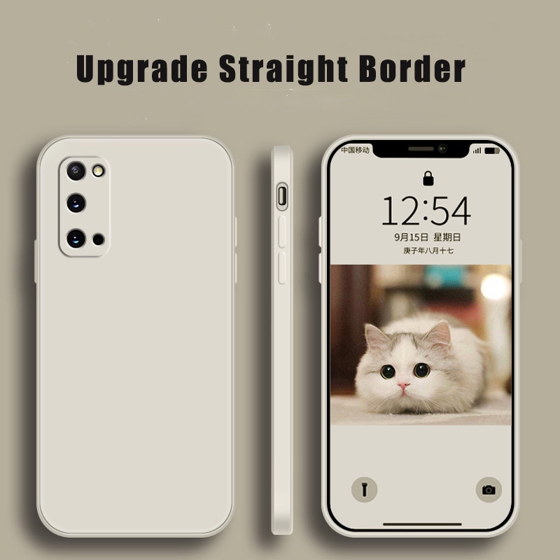 เคสโทรศัพท์ซิลิโคน TPU แบบนิ่ม ทรงสี่เหลี่ยม ป้องกันลายนิ้วมือ สีแคนดี้ สําหรับ Samsung Galaxy S22 Ultra S22 Plus S20 fe S21 Ultra S22 Plus