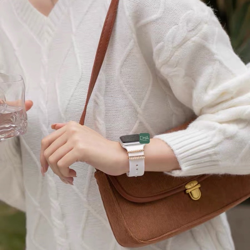 ตัวแต่งสาย smart watch คลิบล็อกสายนาฬิกา ลายสวย  สำหรับ iwatch เข็มกลัดโลหะประดับเพชรสําหรับตกแต่งเล็บ