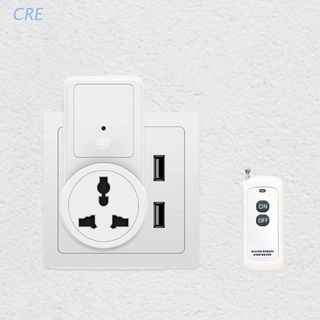 CRE  Wireless Remote Control Power Outlet Light Switch Socket 1 Remote EU Plug Newest