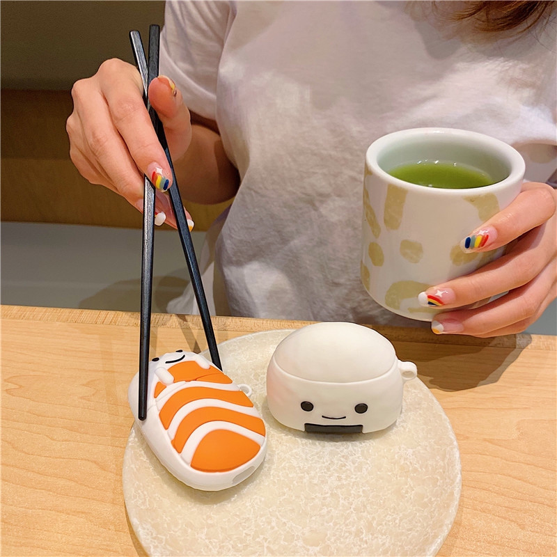 (100+) Salmon Rice Ball Airpods เคสหูฟังไร้สาย bostlight888.th ThaiPick