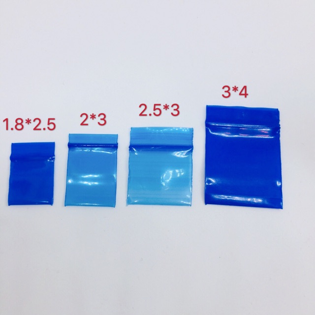 ซิปล็อคพลาสติก ถุงพลาสติก สีฟ้า สี (1 แพ็ค)