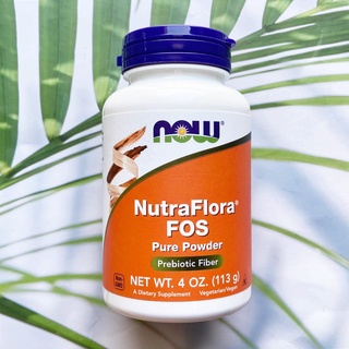 70% Sale! EXP: 06/23 นูทราฟลอร่า ฟรุกโต โอลิโกแซคคาไรด์ NutraFlora FOS Pure Powder 113 g (Now Foods®) พรีไบโอติก ไฟเบอร์