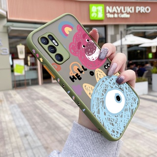 เคสโทรศัพท์มือถือ ซิลิโคนแข็ง ลายมอนสเตอร์ มีลายด้านข้าง สําหรับ OPPO Reno 6 4G Reno 6Z 5G