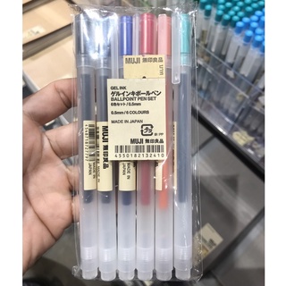 MUJI (มูจิ) ชุดปากกาเจล 0.5 mm 6 สีต่อ 1 แพ็ค