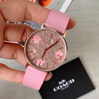 แท้💯📌 Coach pink leather watch พร้อมกล่อง