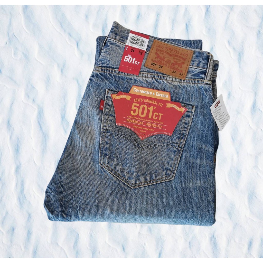 Levi's 501 CT Red Selvedge มือ 1 ริมแดง ทรงกระบอกเล็ก  ไซส์ 30x32 และ 34x32
