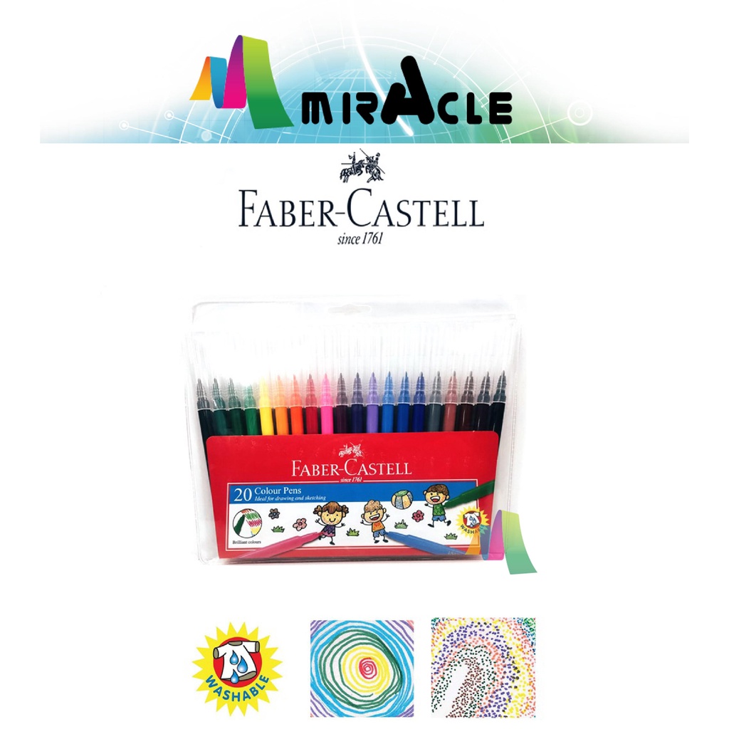 Faber-Castell Magic Color Pen / Fibre Tip Colour Pen - (12/20/30 สี)
