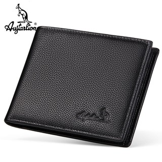 ✟Augtarlion Australian kangaroo first layer cowhide men s wallet short leather