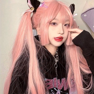 ผมปลอม ♬Ji วิกผมตัวโปรดผมยาวผม Lolita Princess Cut the Bangs สีทองสีทองยาวผมหวานและน่ารัก cos เต็มชุด☂