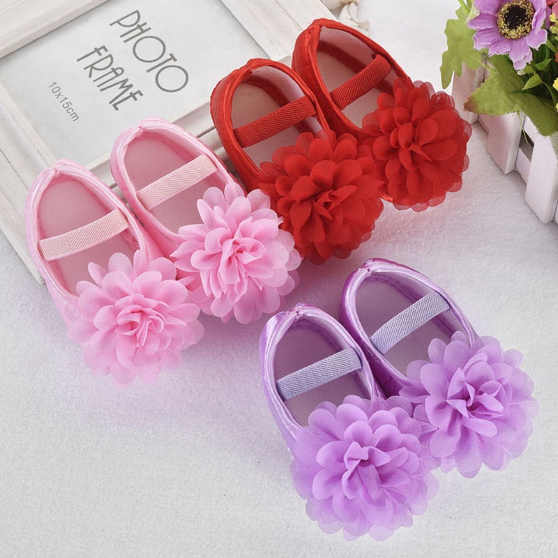 New Cute Flower Baby Girl Shoes Newborn Toddler Baby Shoes Soft Cotton Anti-Slip First Walker Shoes