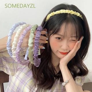 Somedayzl ที่คาดผมผ้าซาตินหลากสีสําหรับผู้หญิง 1 ชิ้น