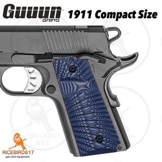 ประกับ 1911 คอมแพค 3 นิ้ว น็อตประกับ น็อตตาไก่ Guuun G10 1911 Compact Grips มีน้ำเงิน ดำ เทา ส้ม ขาว