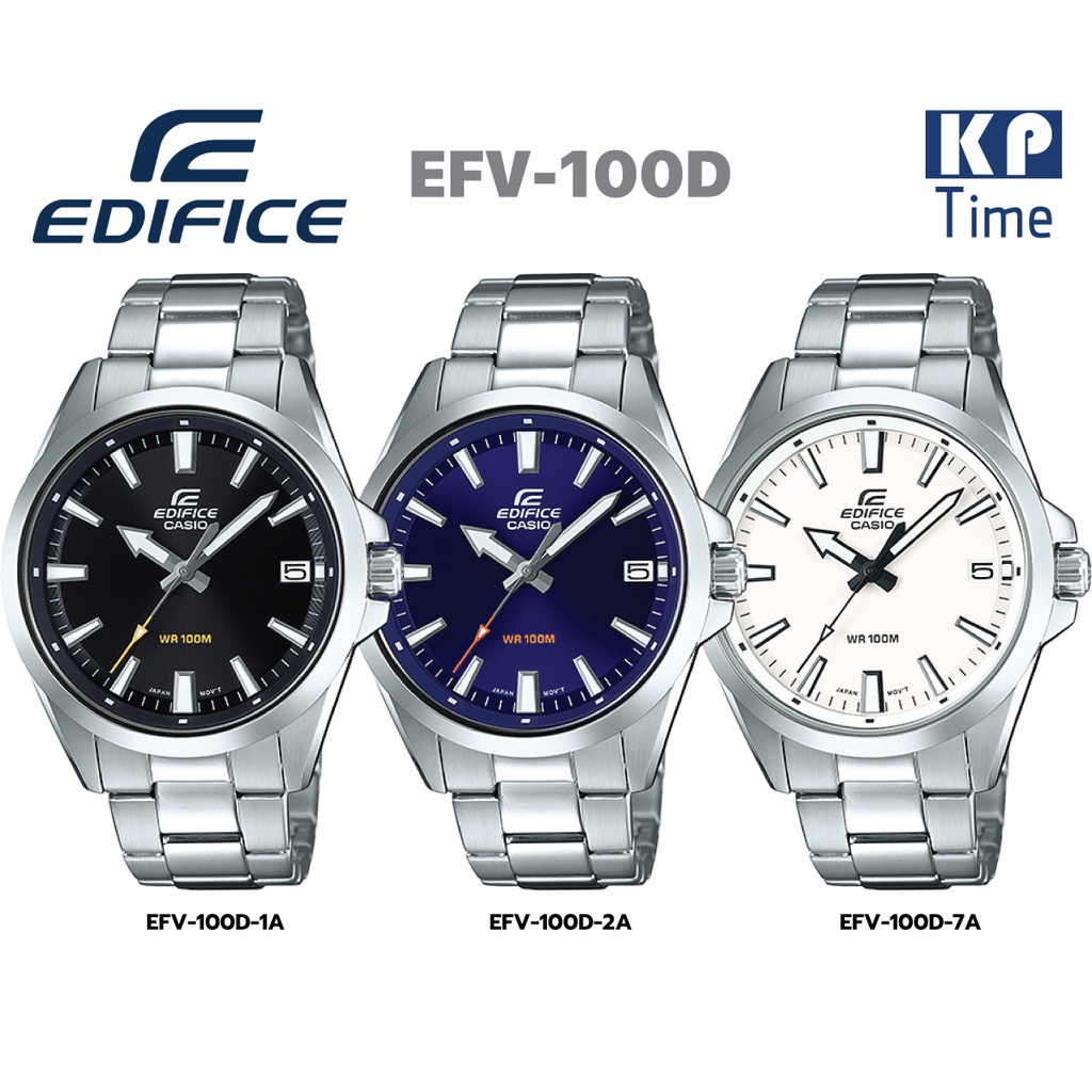 Casio Edifice นาฬิกาข้อมือผู้ชาย สายสแตนเลส รุ่น EFV-100D ของแท้ประกันศูนย์ CMG