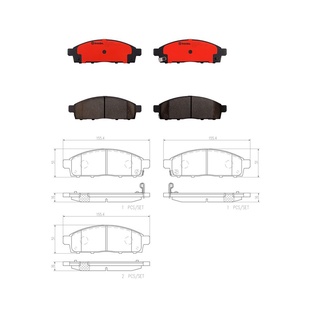 Brembo ผ้าเบรคหน้า Mitsubishi Triton Pajero Sport ปี 2008-2015 มิตซูบิชิ ไทรทัน ปาเจโร่ สปอร์ต