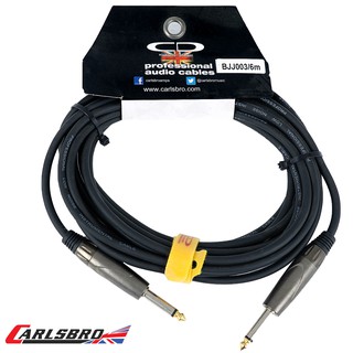 Carlsbro Guitar Cable สายแจ็คกีตาร์ 6 เมตร หัวโลหะ รุ่น BJJ003-6M (Professional Low Noise Instrument Cable)