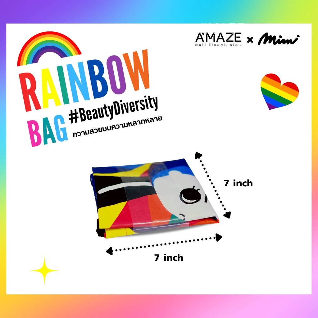 Mimi Big Bag กระเป๋าช้อปปิ้ง เบา สบาย พกพาง่าย จุของได้เยอะ (A9X1PI) - รูปที่ 3