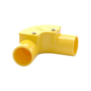 ข้อต่อโค้ง 90 ฝาเปิด PVC 1/2 นิ้ว SCG สีเหลือง ELBOW PIPE FITTING SCG 90 H PVC 1/2 INCHES YELLOW