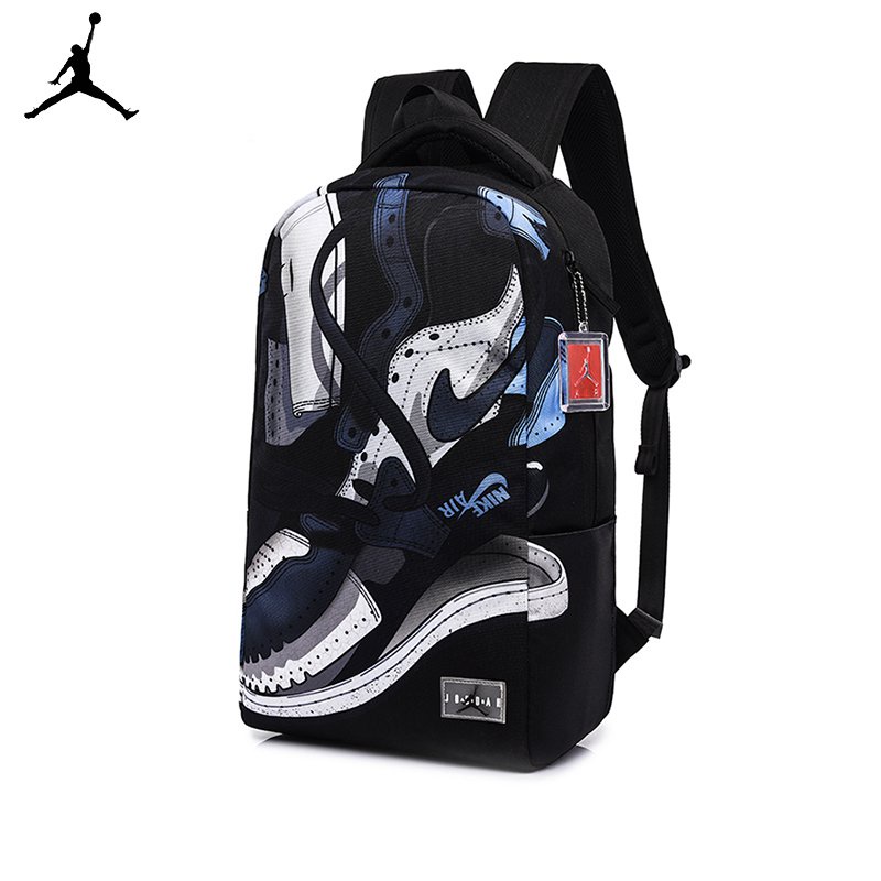 Nike Backpack Jordan AJ Men's Backpack Sports Bag Student Bag Travel