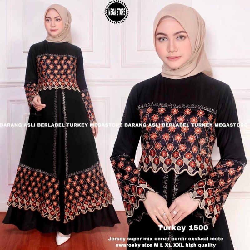 Abaya abaya turkey 1500 ของแท้ แฟชั่นมุสลิม โดย megastore