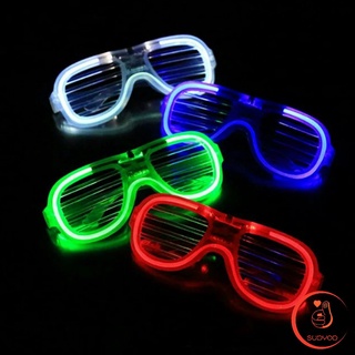 แว่นตาเรืองแสง มีหลอดไฟ  LED  แว่นตาเรืองแสง คริสต์มาส Luminous glasses