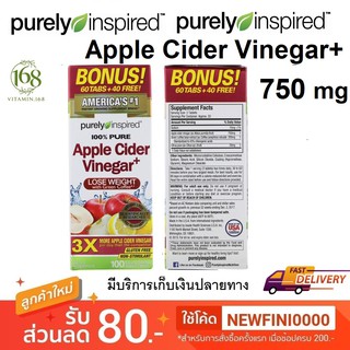 Purely Inspired, Apple Cider Vinegar+, 100 Easy-to-Swallow Veggie Tablets