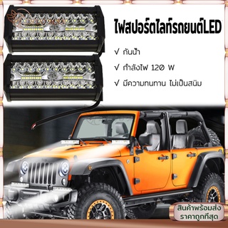 ไฟสปอร์ต ไลท์รถยนต์LED Spotlight ไฟหน้ารถยนต์12-24Vไฟตัดหมอก/ไฟส่องสว่างหน้ารถ/ไฟออฟโรด120W พร้อมส่ง