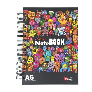 คิดอาร์ท สมุดบันทึก ริมลวด สมุดจด สมุดแฟนซี kidart notebook A5 size15x21Cm. รุ่นNU99