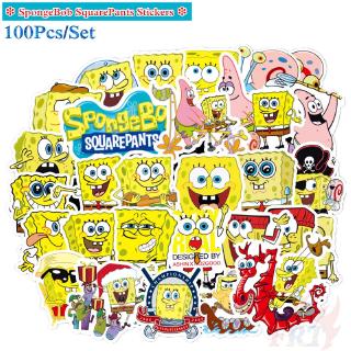 100Pcs/Set ❉ SpongeBob SquarePants - Series A Cartoon TV Shows สติ๊กเกอร์  ❉ DIY Fashion Decals Doodle สติ๊กเกอร์