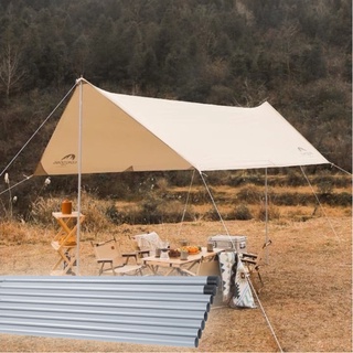 8PCS แบบพกพาเหล็กป้องกันการกัดกร่อนพับปรับกันสาด Rod กลางแจ้ง Sandbeach Tent