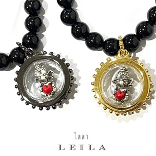 Leila Amulets คเนศน้อย บัลดาลรัก หัวใจแดง ห่วงห้อย (พร้อมกำไลหินฟรีตามรูป)