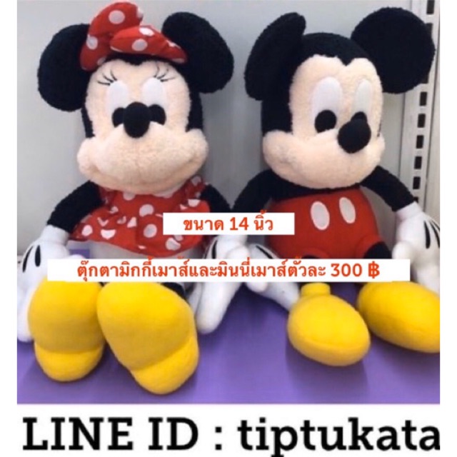 ต กตาม กก เมาส และต กตาม นน เมาส ราคาต วละ ขนาด 14 น ว ราคา 300 บาท ส นค าล ขส ทธ Disney แท ค ะ Shopee Thailand