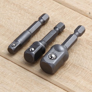 3 ชิ้นซ็อกเก็ตอะแดปเตอร์สว่าน 1/4 3/8 1/2 impact driver tool