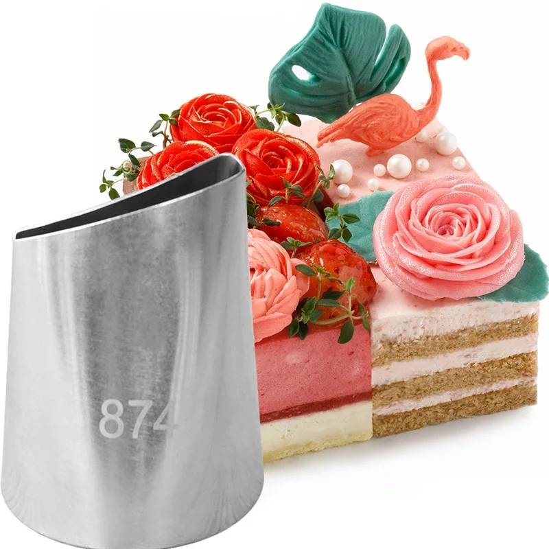 หัวบีบครีม เบอร์ 874 หัวบีบกลีบดอกไม้ขนาดใหญ่ Large Flower Petal Icing Piping Nozzle