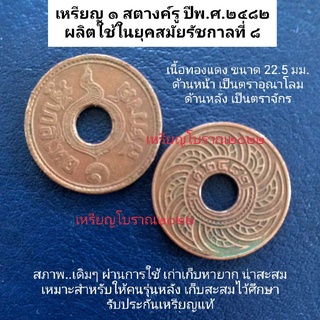 เหรียญสตางค์รู พ.ศ.2482 สมัยรัชกาลที่ 8